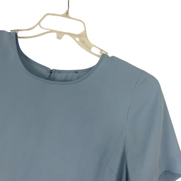 Beautiful Light Blue Short Sleeve Blouse - Picture 2 of 6